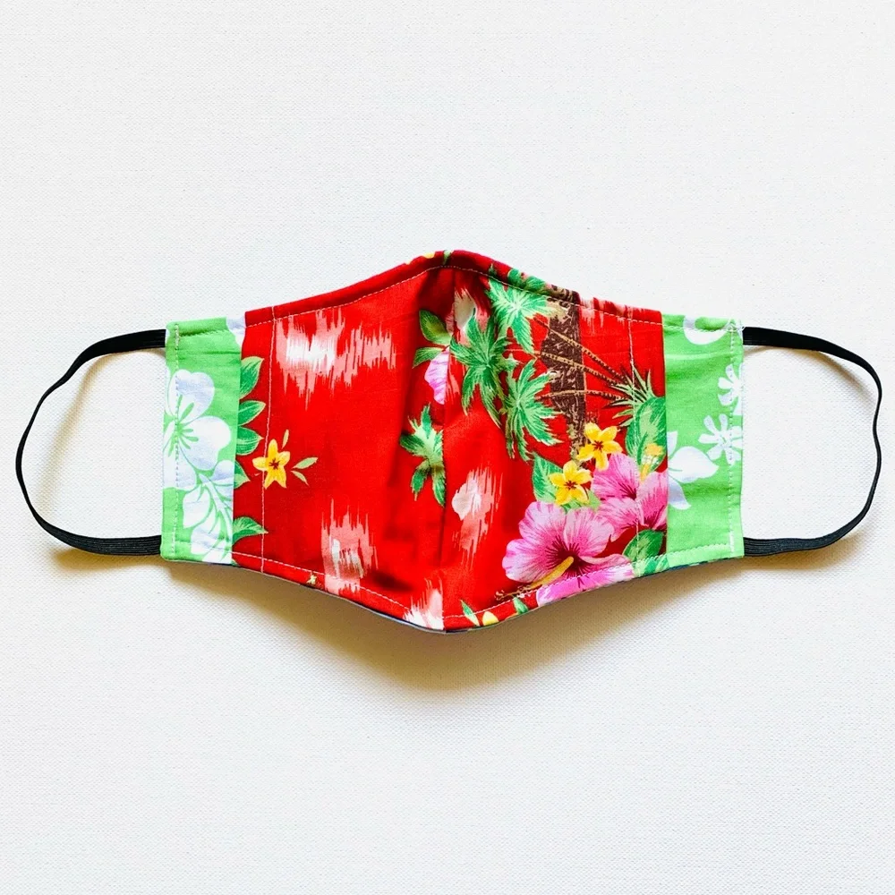 NEW Handmade Blue Turtle Print Face Mask